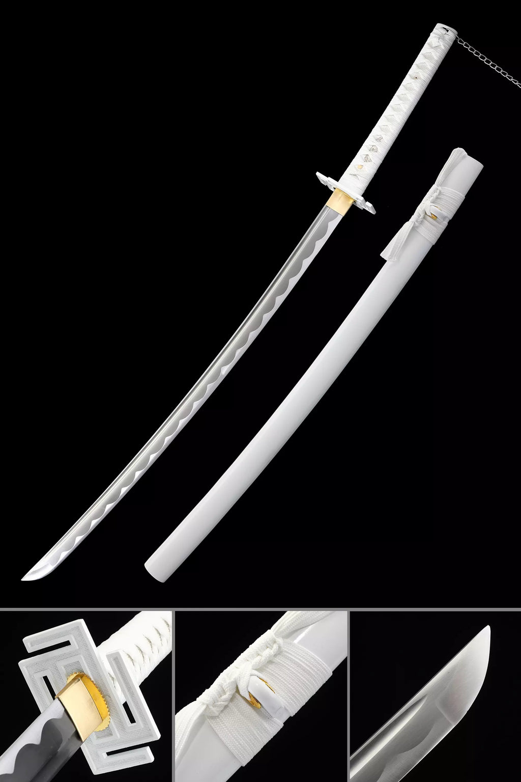 Bleach: Ichigo Kurosaki "White Tensa Zangetsu" Katana
